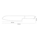 Eclipse Series Damascus Santoku Knife 18