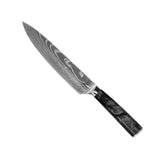 DAMASCUS PRINT ONYX EPOXY - 9 PIECE KNIFE SET