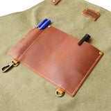 High-Quality Canvas & Leather Apron - Green