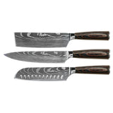 KNIFE SET DAMASCUS PRINT 3-PIECE KNIFE SET