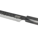 Shinrai Knives - Blackout Edition Damascus Bread Knife 20 cm