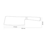 Damascus Print Chinese Chef's Knife 18 cm