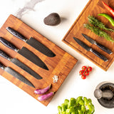 Damascus Pakka Wood Damascus 6-piece knife set