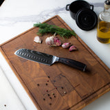 Quality Damascus print - Santoku knife 18 cm