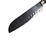 Quality Damascus print - Santoku knife 18 cm