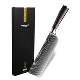 Quality Damascus print - Nakiri knife 18 cm