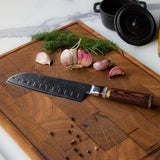 Micarta Jewels - Damascus Santoku Knife 18 cm