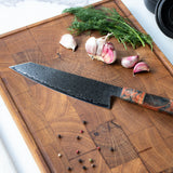 Kiritsuke Octagons Damascus Knife 23 cm - Style 1