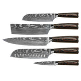 Damascus Print - 5-piece knife set