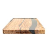 Shinrai Japan - Epoxy Onyx Snijplank Olijfhout - 40 x 30 x 3 cm Houten snijplank Shinrai Japan