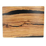 Shinrai Japan - Epoxy Onyx Snijplank Olijfhout - 40 x 30 x 3 cm Houten snijplank Shinrai Japan
