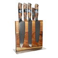 Shinrai Knives - Eclipse 6-delige Messenset + Messenblok Cito dubbelzijdig Messenset met blok Shinrai Knives