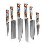 Shinrai Knives - Eclipse 6-delige Messenset + Messenblok Rotate Messenset met blok Shinrai Knives