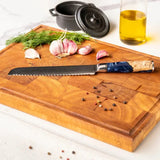 Shinrai Knives - Epoxy Sapphire 6-delige Messenset + Messenblok Cito dubbelzijdig Messenset met blok Shinrai Knives