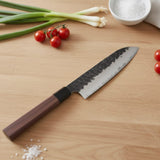 Shinrai Knives - Kurayami 4-piece Damascus Knife Set - Santoku + Bread Knife + Nakiri + Paring Knife
