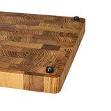 Shinrai Knives - Luxe Snijplank Teak hout - Kopshout - 35 × 25 × 2.5 cm Houten snijplank Shinrai Knives