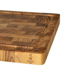 Shinrai Knives - Luxe Snijplank Teak hout - Kopshout - 35 × 25 × 2.5 cm Houten snijplank Shinrai Knives