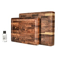 Luxury Walnut Wood End Grain Cutting Board Bundle