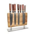 Shinrai Knives - Micarta Jewels 7-delige Messenset + Messenblok Stans Messenset met blok Shinrai Knives