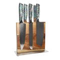 Shinrai Knives - Parelmoer Jewels 5-delige Messenset + Messenblok Cito dubbelzijdig Messenset met blok Shinrai Knives