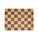 Shinrai Knives - Checkerboard Acacia Wood End Grain Cutting Board - 35 × 25 × 2.5 cm