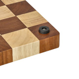 Shinrai Knives - Checkerboard Acacia Wood End Grain Cutting Board - 35 × 25 × 2.5 cm
