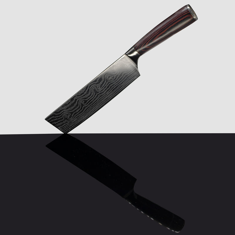 Quality Damascus print - Nakiri knife