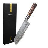 Micarta Jewels - Damascus Santoku Knife 18 cm