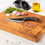 Hammered RVS Gladiator Series - Universeel Koksmes met holster Shinrai Japan