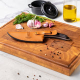 Hammered RVS Gladiator Series - Universeel Koksmes met holster Shinrai Japan