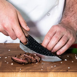 Hammered RVS Gladiator Series - Universeel Koksmes met holster Shinrai Japan