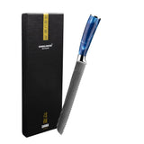 Japanse Damascus Print Epoxy Sapphire - Broodmes 20 cm Keukenmessen Shinrai Japan