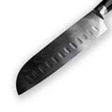 Japanse Damascus Print Onyx Epoxy - Santoku mes (18cm) Keukenmessen Shinrai Japan