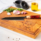 Ruby Octagon Damascus Kiritsuke 23 cm - Special Edition Keukenmessen Shinrai Japan