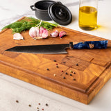 Sapphire Octagon Damascus Kiritsuke 23 cm - Special Edition Keukenmessen Shinrai Japan