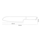 Eclipse Series Damascus Santoku Knife 18