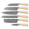 Shinrai Knives - Akari Damascus Print 6-piece knife set