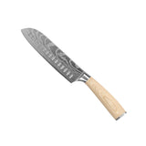 Shinrai Knives - Akari Damascus Print Santoku knife 18 cm