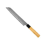 Takumi Kaza 4-piece Damascus Knife Set - Santoku + Bread Knife + Nakiri + Paring Knife