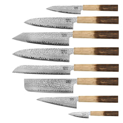 Shinrai Knives - Jōnetsu Damascus 8-piece knife set