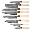 Shinrai Knives - Kōyō Damascus 8-delige messenset