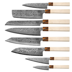 Shinrai Knives - Kōyō Damascus 8-delige messenset