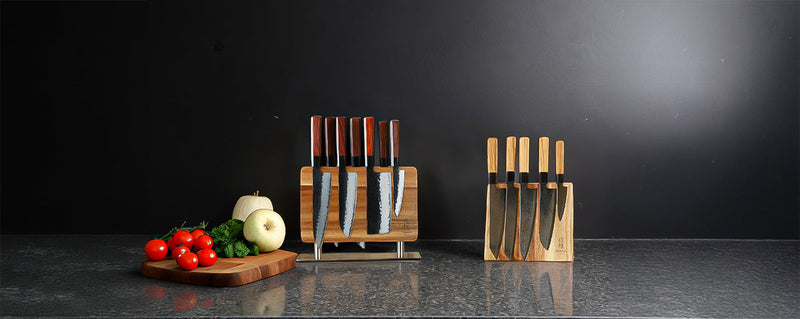 Shinrai Knives - Takumi Kaza 7-piece Damascus Knife Set