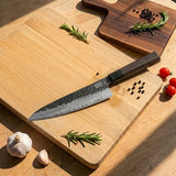 Shinrai Knives - Blackout Edition Damascus Chef's Knife 20 cm