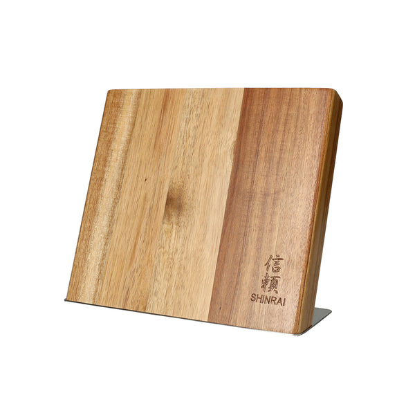 Shinrai Knives - Magnetic Knife Block Cito Single Sided - Acacia Wood