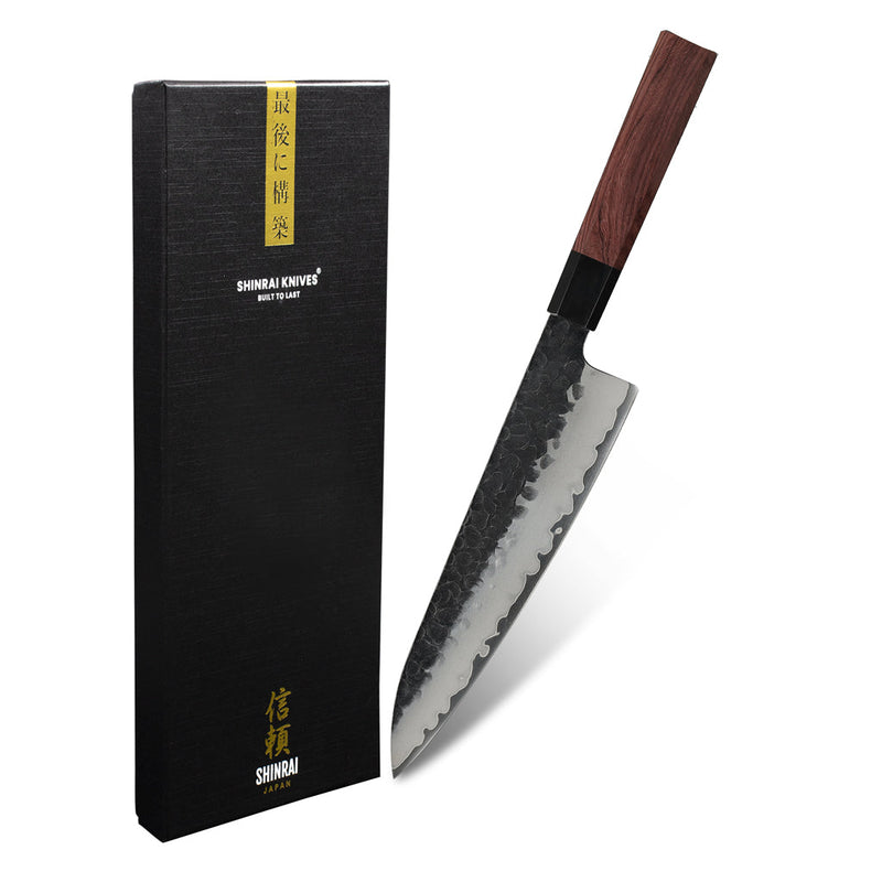 Shinrai Knives - Kurayami Damascus Chef's Knife 20 cm