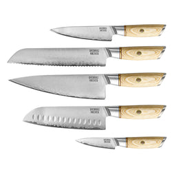 Hikari Damascus 5-piece knife set