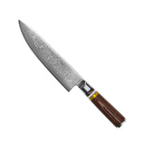 MICARTA JEWELS 7-PIECE DAMASCUS KNIFE SET + ACACIA HOLDER