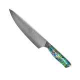Mother of Pearl Jewels 2-piece Damascus Knife Set - Chef's knife + Santoku knife