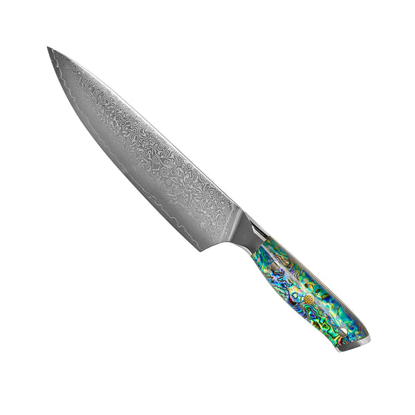 Mother of Pearl Jewels 2-piece Damascus Knife Set - Chef's knife + Santoku knife